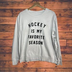 5‎ for $25🔥Hockey Is My Favorite Season White Pullover Sweatshirt XXL